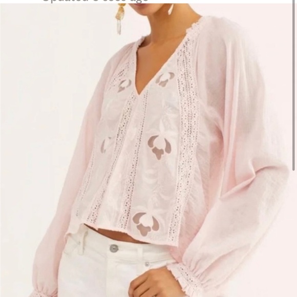 (((IVORY))) Free People Sivan Embroidered top. - Picture 4 of 9